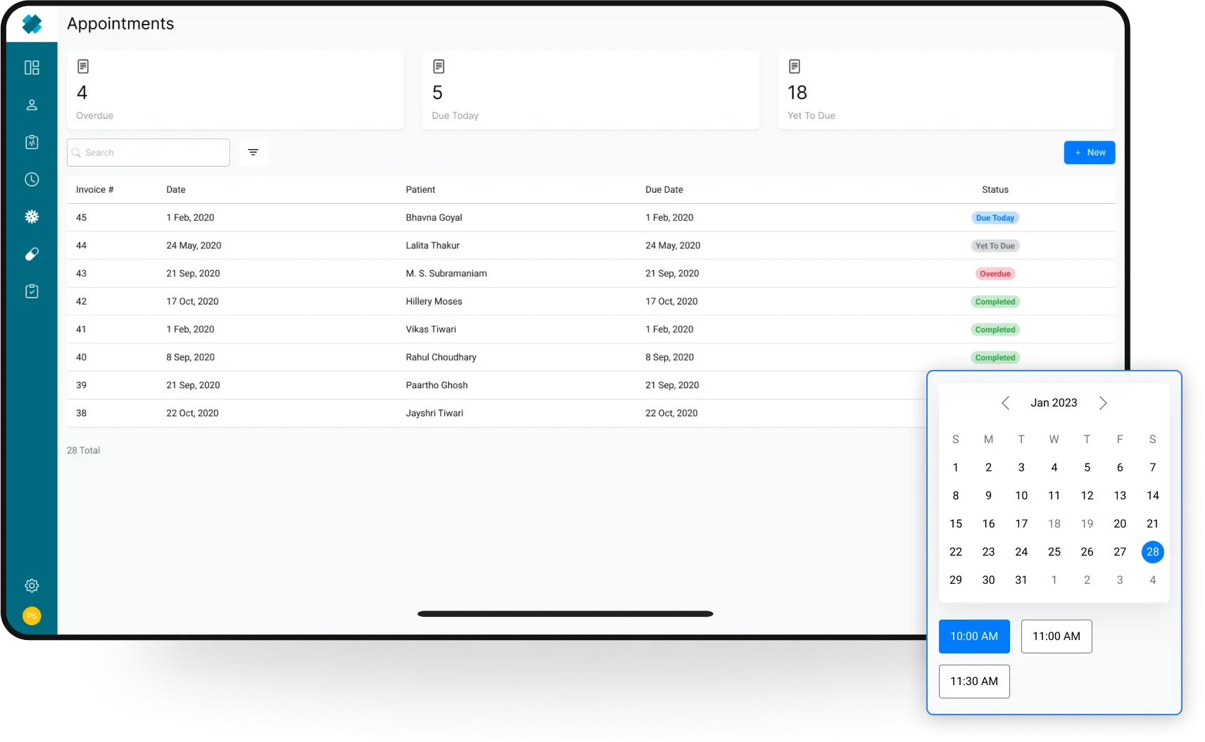 clinix appointment scheduling